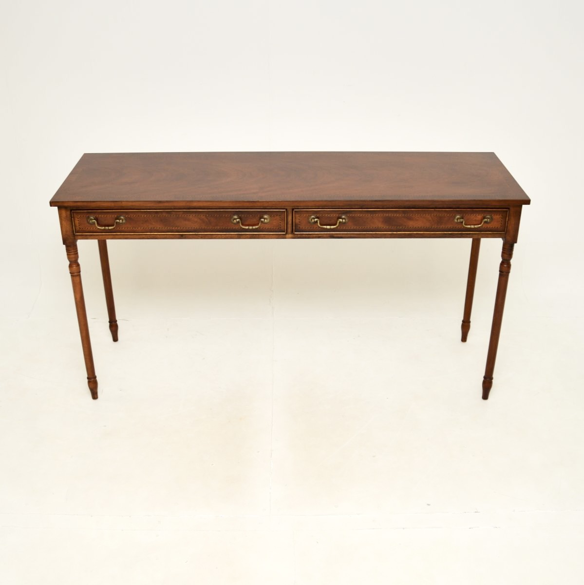 Antique Inlaid Mahogany Console Table