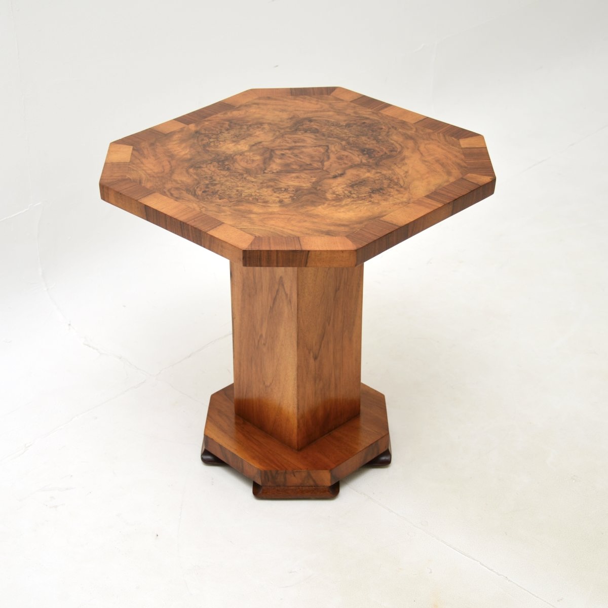 Art Deco Burr Walnut Occasional Side Table / Coffee Table