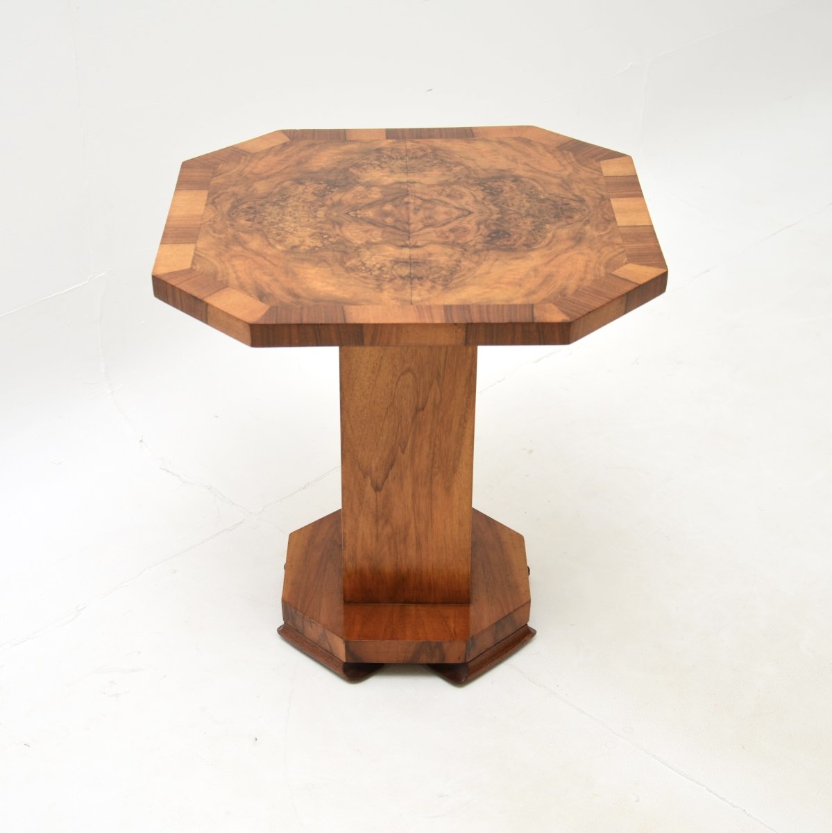 Art Deco Burr Walnut Occasional Side Table / Coffee Table